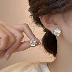 Crystal Bloom Stud Earrings